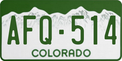 CO license plate AFQ514