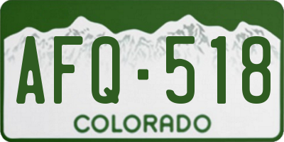CO license plate AFQ518
