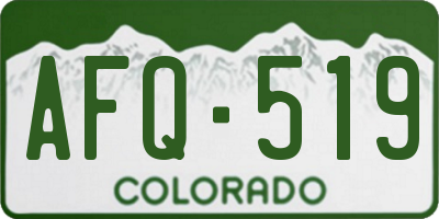 CO license plate AFQ519