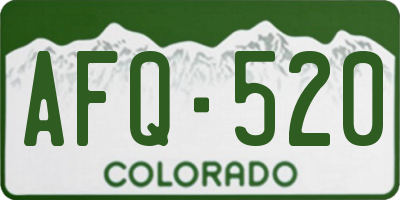 CO license plate AFQ520