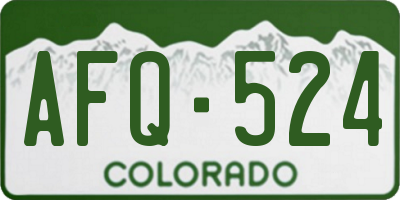 CO license plate AFQ524
