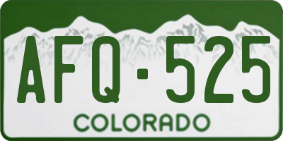 CO license plate AFQ525