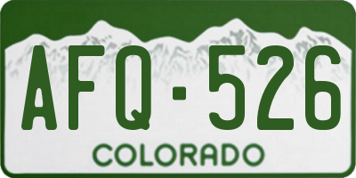 CO license plate AFQ526