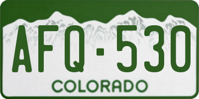 CO license plate AFQ530