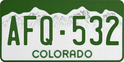 CO license plate AFQ532