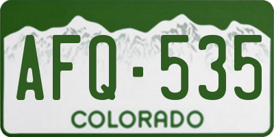 CO license plate AFQ535
