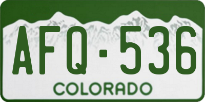 CO license plate AFQ536