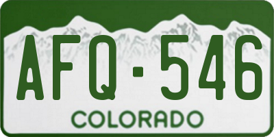CO license plate AFQ546