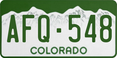 CO license plate AFQ548