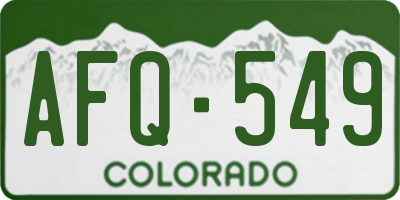CO license plate AFQ549