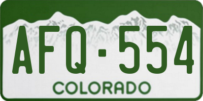 CO license plate AFQ554