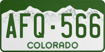 CO license plate AFQ566