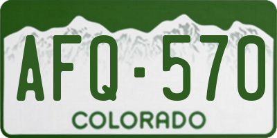 CO license plate AFQ570