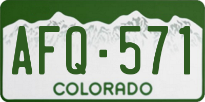CO license plate AFQ571