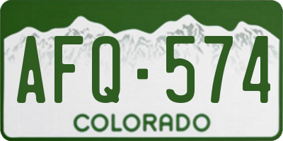 CO license plate AFQ574