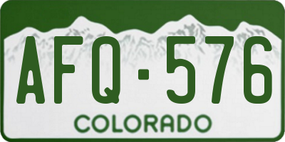 CO license plate AFQ576
