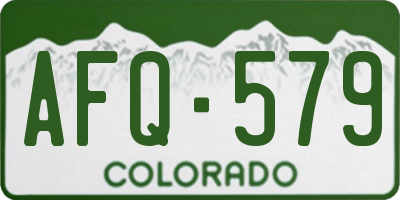 CO license plate AFQ579
