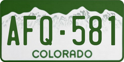 CO license plate AFQ581