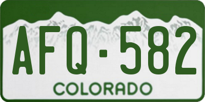 CO license plate AFQ582