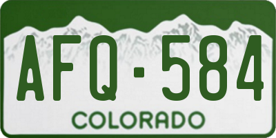 CO license plate AFQ584