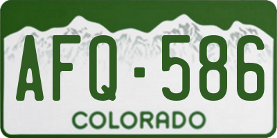 CO license plate AFQ586