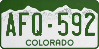 CO license plate AFQ592