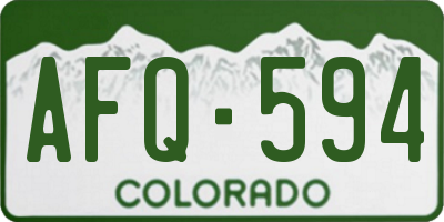 CO license plate AFQ594