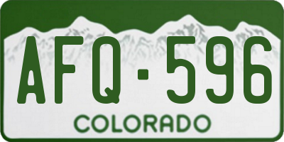 CO license plate AFQ596