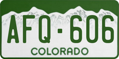 CO license plate AFQ606