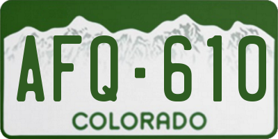 CO license plate AFQ610