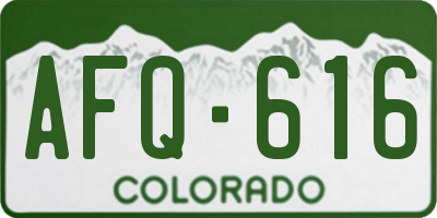 CO license plate AFQ616