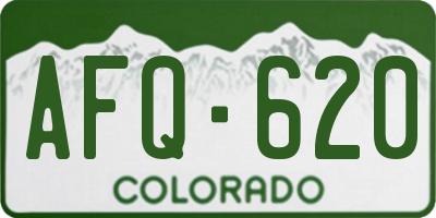 CO license plate AFQ620