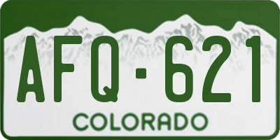 CO license plate AFQ621