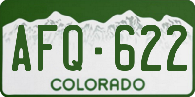 CO license plate AFQ622