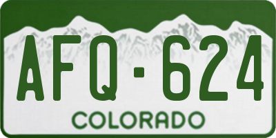 CO license plate AFQ624