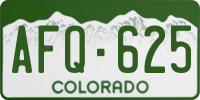 CO license plate AFQ625