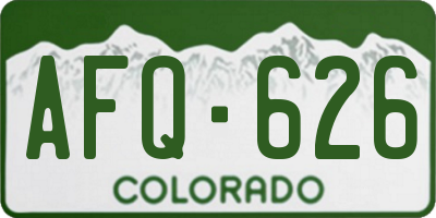 CO license plate AFQ626
