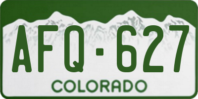 CO license plate AFQ627