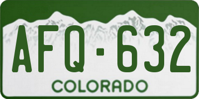CO license plate AFQ632