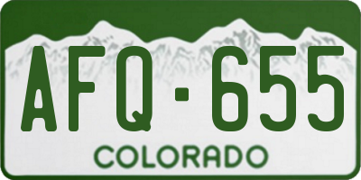 CO license plate AFQ655