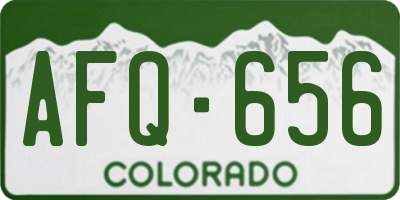 CO license plate AFQ656