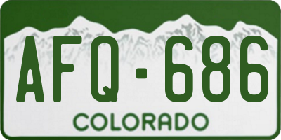 CO license plate AFQ686