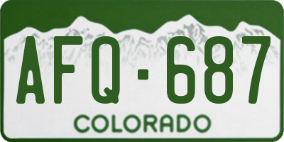 CO license plate AFQ687