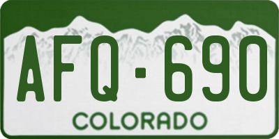 CO license plate AFQ690