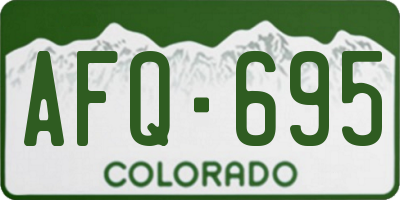 CO license plate AFQ695