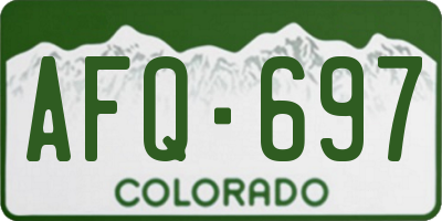 CO license plate AFQ697