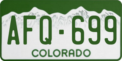 CO license plate AFQ699
