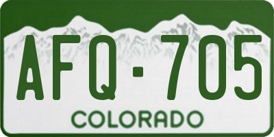 CO license plate AFQ705