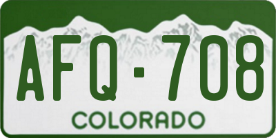 CO license plate AFQ708