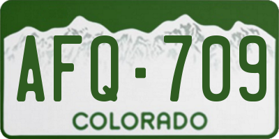 CO license plate AFQ709